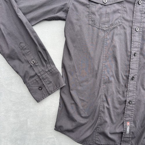 South Pole Shirt Mens Black Button Up Long Sleeve Casual Adult Y2K - Picture 3 of 20
