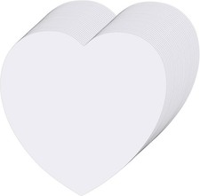 72 Pcs Large Heart Cutout White Paper Heart 6 Inch Heart Shape Die Cut Heart ...