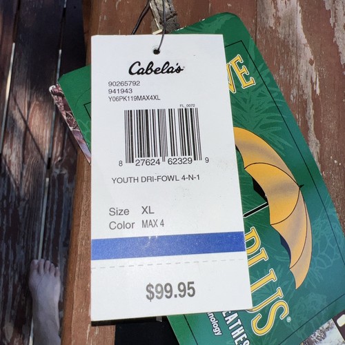 Cabela's Youth XL Hooded 3 In 1 Insulated Duck Hunting Jacket Dri Fowl - Picture 5 of 11