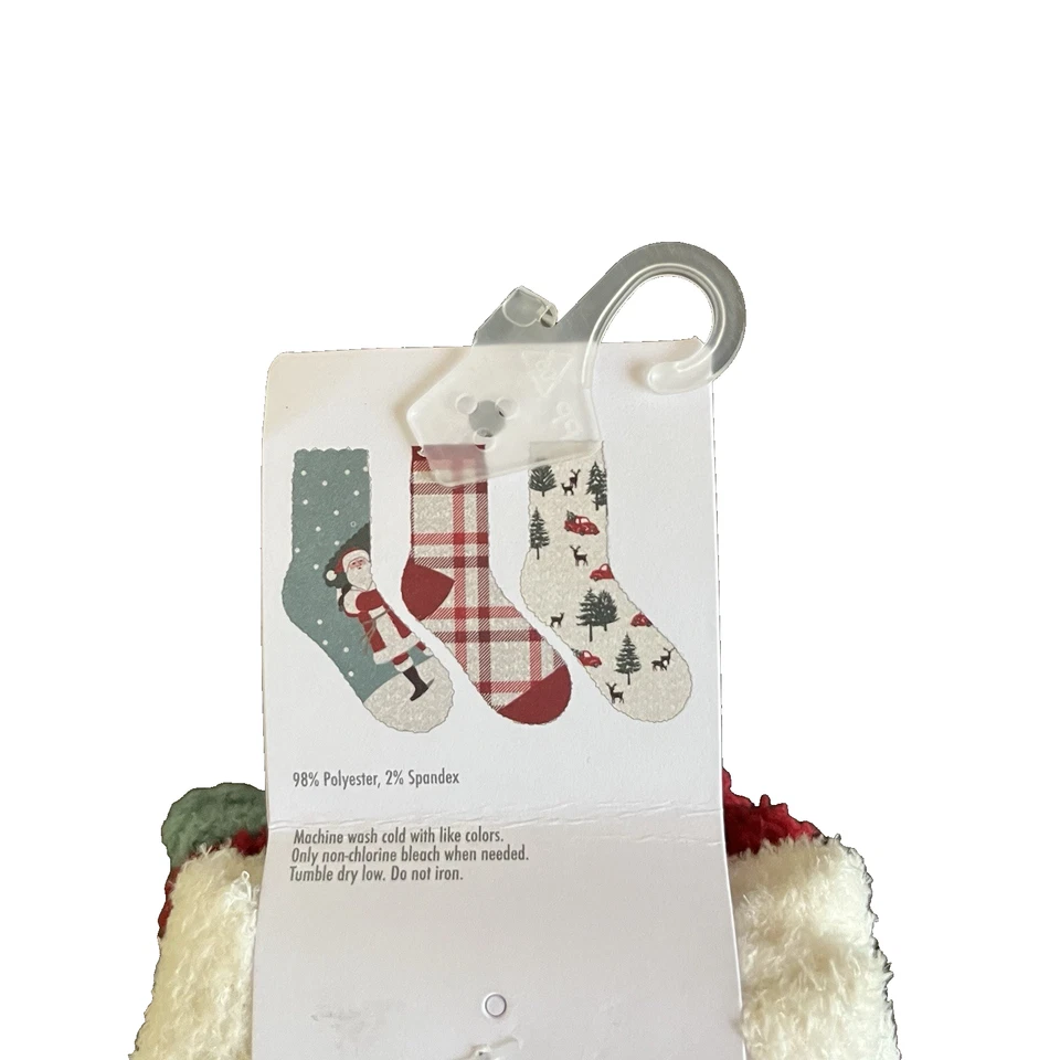 Hallmark Mujer, 3 Pares Calcetines Redondos Navidad, Nuevo Con Etiquetas Calcetín Talla 9-11 Estilo Zapatilla Foto 4 de 4