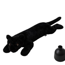 FAO Schwarz Black Panther Plush Stuffed Animal Sleek Minimal Decor Toy 24" EUC