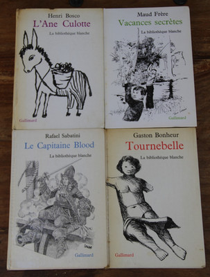 LA BIBLIOTHEQUE BLANCHE - SET MIT 4 BÜCHERN - NRF GALLIMARD - 1967/68 - GUTER ZUSTAND