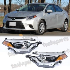 For 2014 2015 2016 Toyota Corolla Headlights Headlamps Left+Right SET Head Lamp
