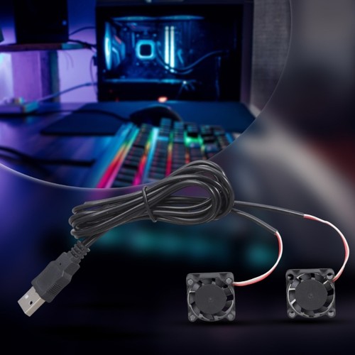 Szybka prędkość Dwa wentylatory chłodzące USB do drukarki 3D RPi Elektronika Chłodnica Chłodnica - Zdjęcie 4 z 8