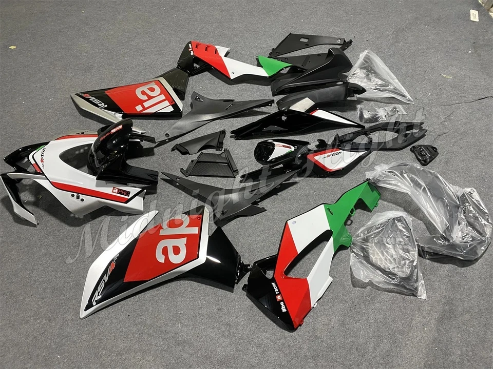 红色黑色白色整流套件适用于 Aprilia RSV4 1000 2016 - 2019 ABS 注射体 — 第 2/4 张图片