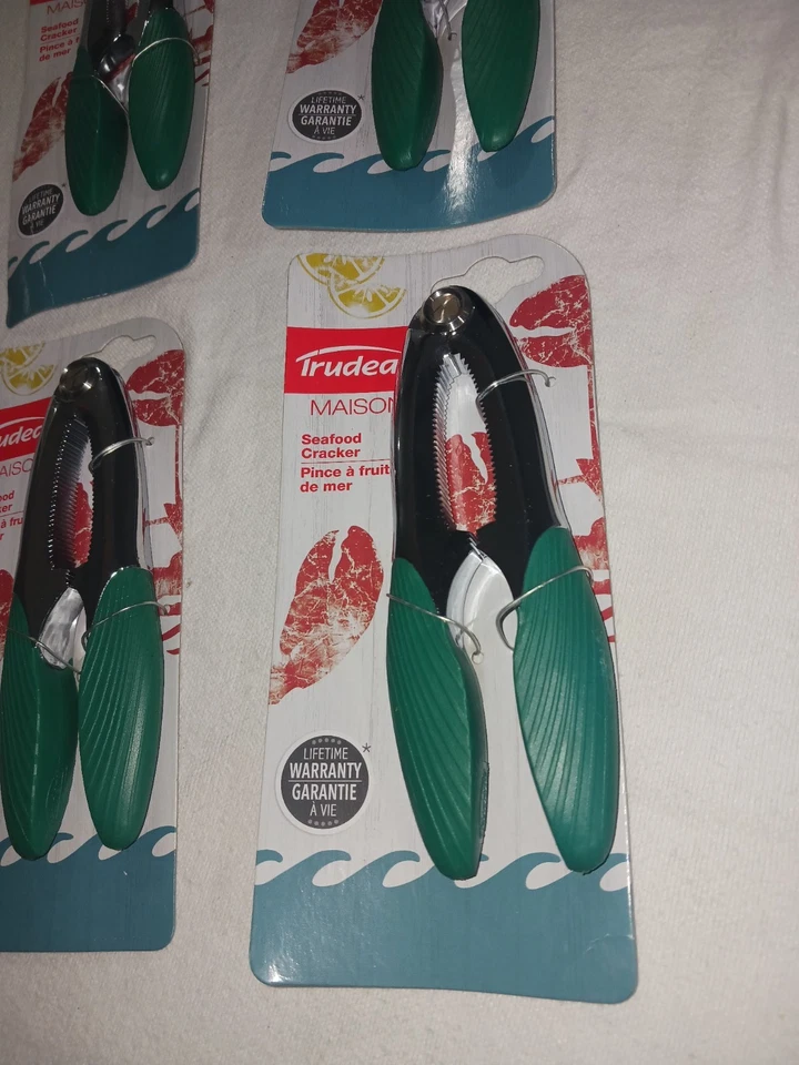 Seafood Shellfish Crackers. Stainless Steel Silicone Trudeau Maison. 4 Pair. New - Image 3 of 4