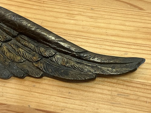 American Eagle 19" Gold Painted Cast Metal Wall Plaque Americana USA Decor - Picture 9 of 10