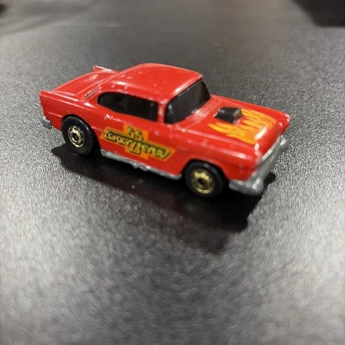 Vintage 1982 Hot Wheels The Hot Ones 55 Chevy Fever Gold Wheels Hong Kong 1/64