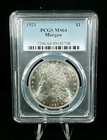 1921 $1  Morgan Silver Dollar PCGS MS64 #6618