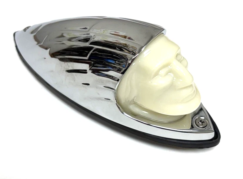 Luz adorno guardabarros cabeza india motocicleta - cromo fundido a presión - universal 12V Foto 2 de 4