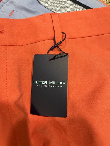 Peter Millar Crown Crafted Surge Tailored Fit Scarlet Lily Shorts Size 36 - Picture 5 of 6