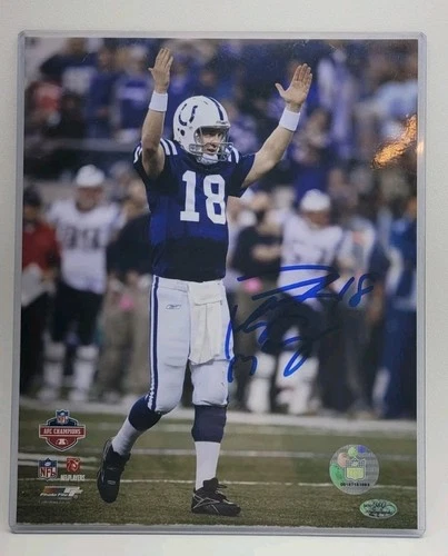 PEYTON MANNING BALTIMORE COLTS SIGNED AUTOGRAPHED 8X10 COLOR PHOTO HOF