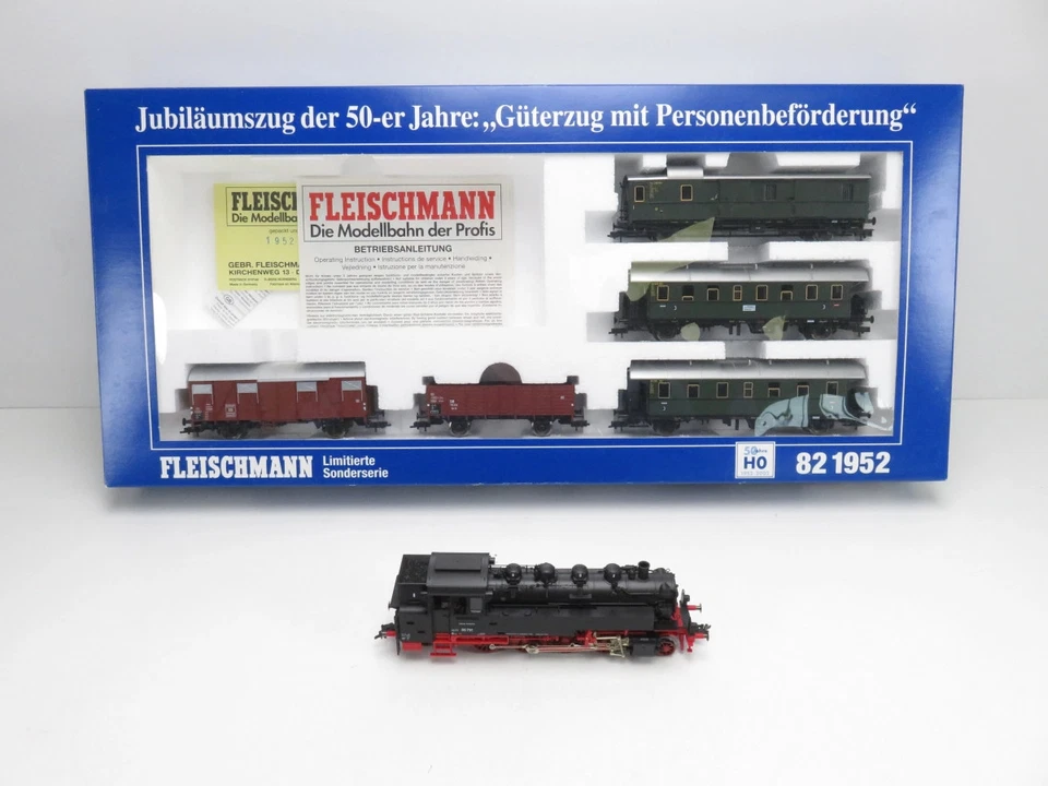 (RU01) Fleischmann 821952 Güterzug mit Personenbeförderung, DSS DC, H0, OVP