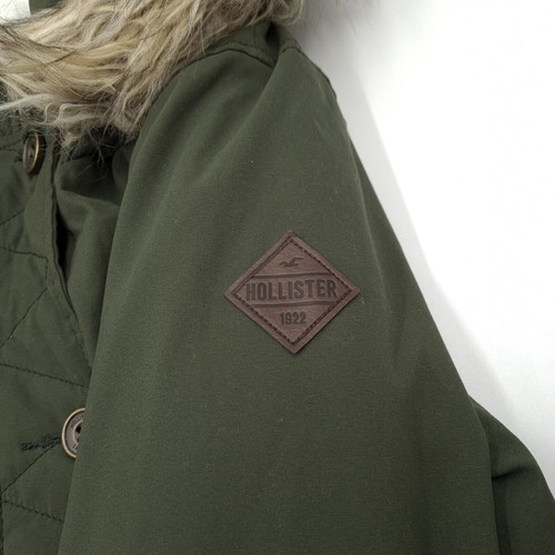 Hollister Women Jacket Coat Green Gd3 Size S - Picture 4 of 8