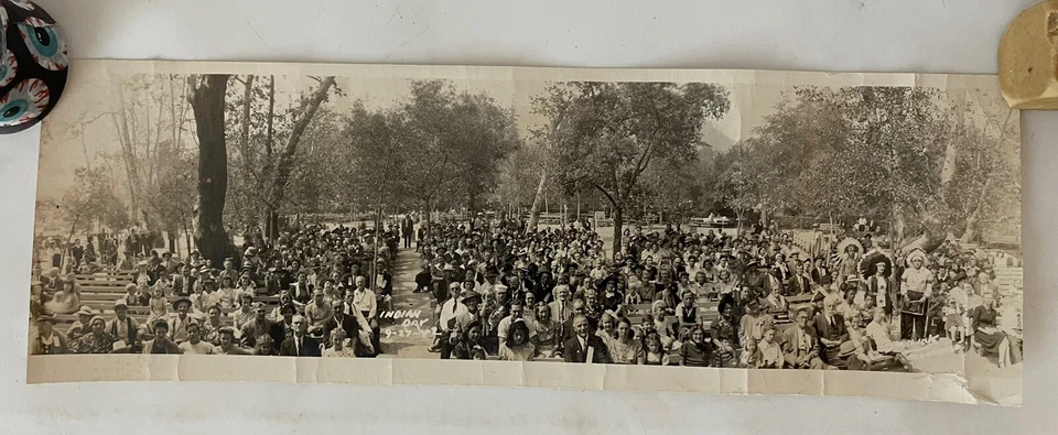 Fotografía panorámica Montrose California septiembre 1942 Día de la India de colección RARA Foto 3 de 4
