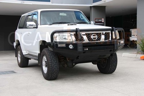 OCAM Deluxe Steel Bull Bar for Nissan Patrol GU 2004-16, Winch Compatible - Picture 5 of 12