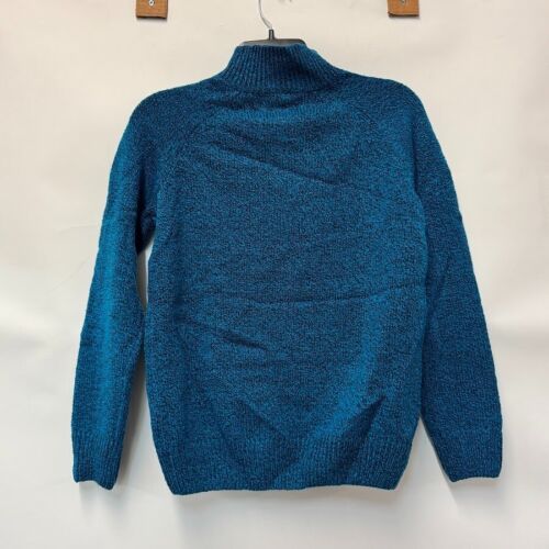 Karen Scott Womens Petite PS Blue Pearl Detail Mock Neck Sweater NWT AU60 - Picture 2 of 4