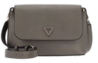 Guess Meridian Flap Crossbody Bag Schultertasche Tasche Pewter Goldfarben Neu