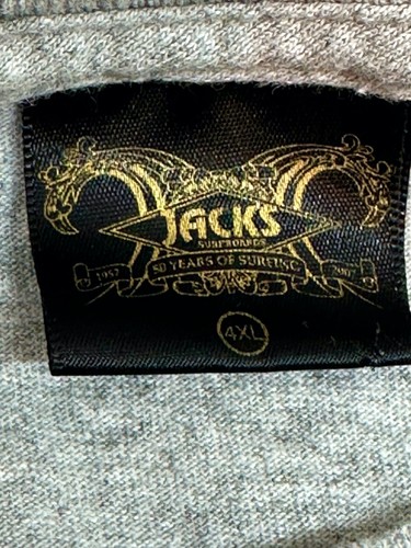 Jacks Surfboards Mens Gray T Shirt Jacks Surfboards Size 4XL - Picture 5 of 5