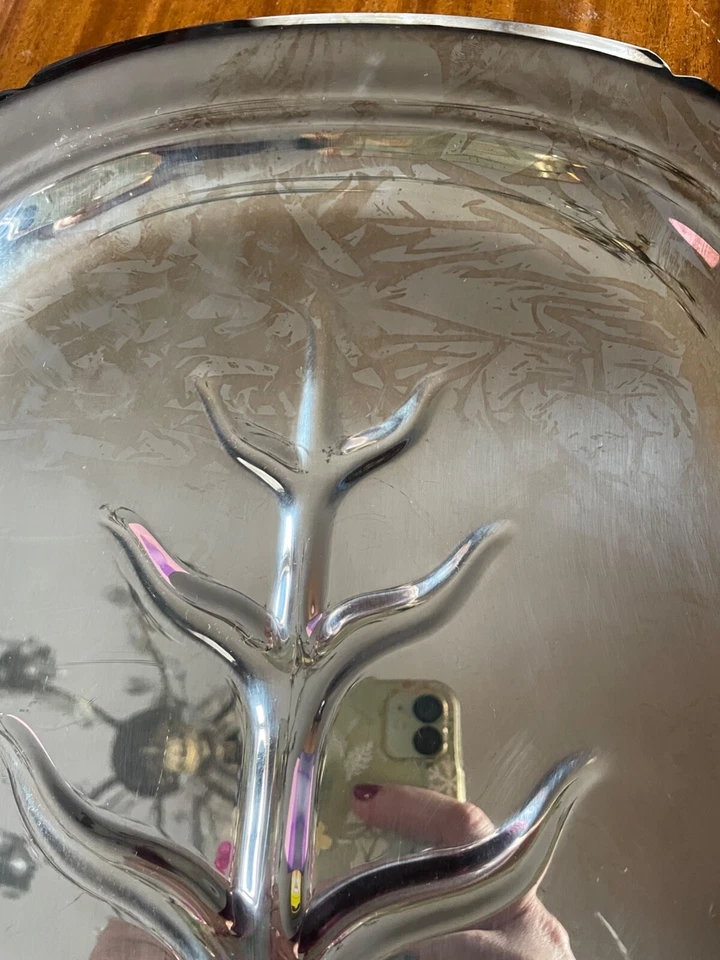 Vintage Silverplated Footed Reed & Barton Mayflower Tray Leaf Serving Platter - Image 2 of 4