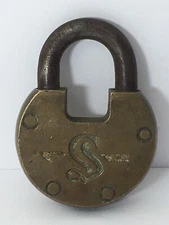 Vintage "S" Padlock With One Key