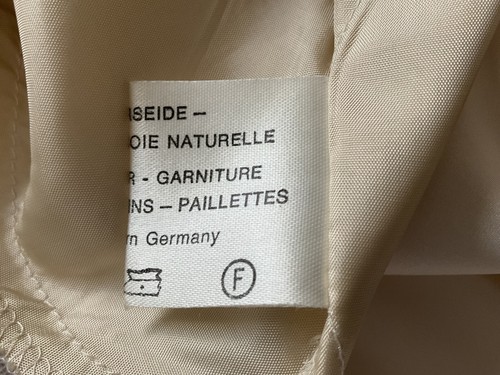 Romantisches Brautkleid v. Marc Kehnen Gr. 38 100% Seide champagner 87cm lang - Bild 10 von 10