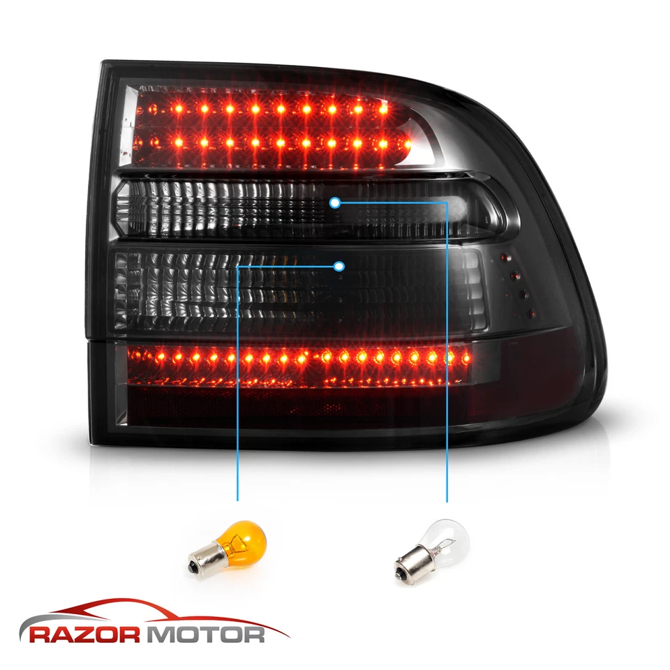 Par de luces traseras de freno LED de humo para Porsche Cayenne SUV 2003 2004 2005 2006 Foto 4 de 4