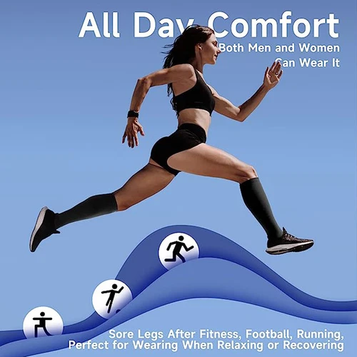 Pair Medical Compression Socks Varicose Knee Vein Open Toe Support Stockings - Bild 19 von 50