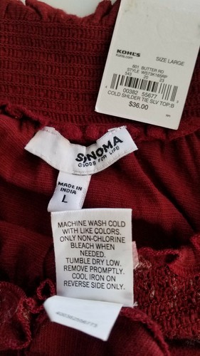 Women's Sonoma Cotton Rayon Linen Colorful Incredibly Soft Relaxed Knit Blouse L - Picture 10 of 12
