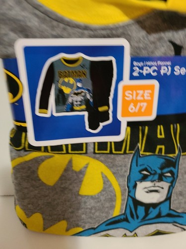 DC Comics Batman Boys 2pc Pajama Set Size 6/7 NWT - Picture 2 of 3