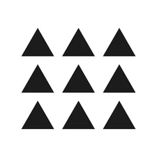Set of 9 Triangle Shape Vinyl Decal shape symbol Sticker