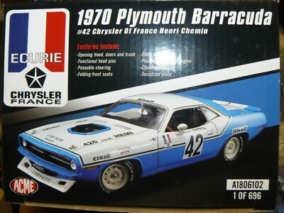 1/18 ( IB ) #42 Chrysler of France, Henri Chemin 1970 Barracuda