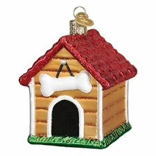 Old World Christmas Blown Glass Ornament, Dog House