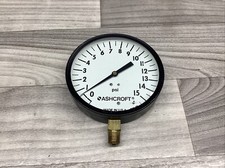 ASHCROFT 048-02 PRESSURE GAUGE 0-15PSI 801F270