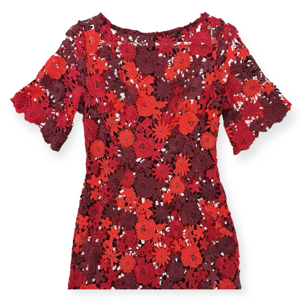 Vestido Anthropologie Eva Franco Brigitte Mujer 4 Floral Bordado Crochet Encaje Foto 3 de 4