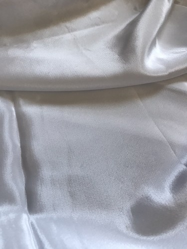 2.72 Yards x 44" White Satin Look Fabric - Elegant & Soft for Sewing & Crafting - Picture 2 of 4