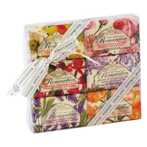 Nesti Dante Romantica Soap Gift Set Collection 6 x 150g soap bars - 第 1/4 張圖片