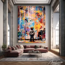 Graffiti Wall Art Canvas Pop Art Painting Large Framed Street Art On Canvas