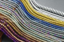 Perline distanziatrici Rondelle in pietra preziosa ematite 2mm 3mm 4mm 6mm...