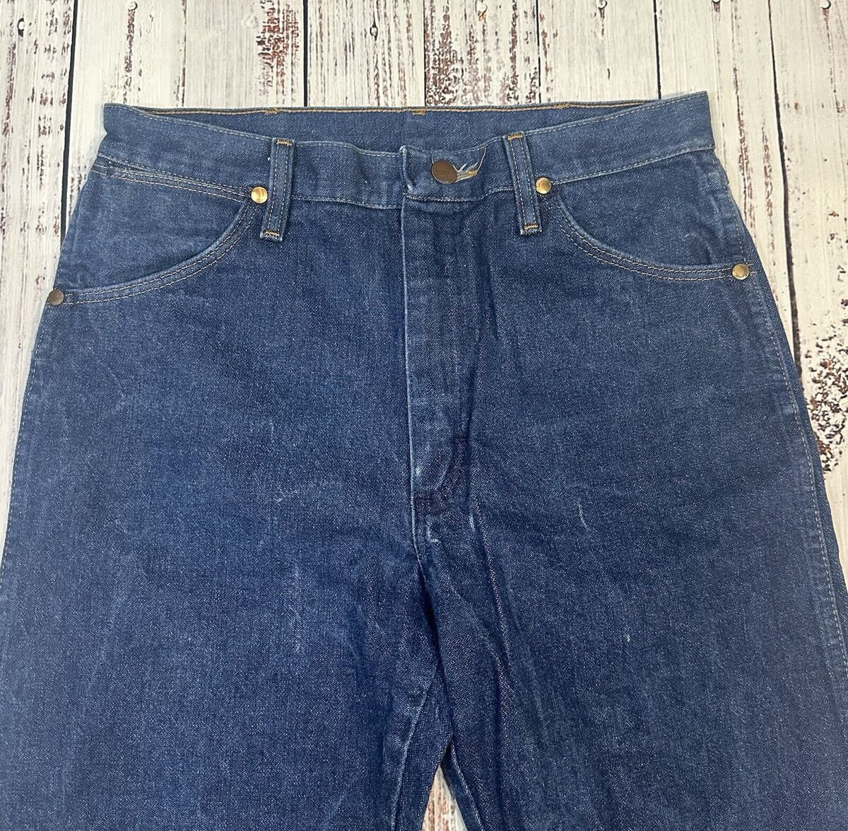 Vintage Wrangler Denim 31 x 32 Jeans USA Made 13MVZ Cotton Vintage Wrangler Denim 31 x 32 Jeans USA Made 13MVZ Cotton