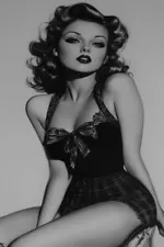 Pin-Up Art  Sexy Vintage Type Girl  Excellent Condition  APROX 6" by 4'' PHOTO