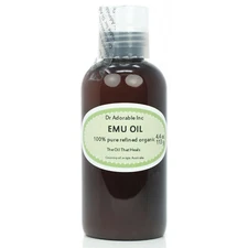 Premium 100% Pure Organic Australian Emu Oil Refined Skin Care 2 oz up to 7 LB