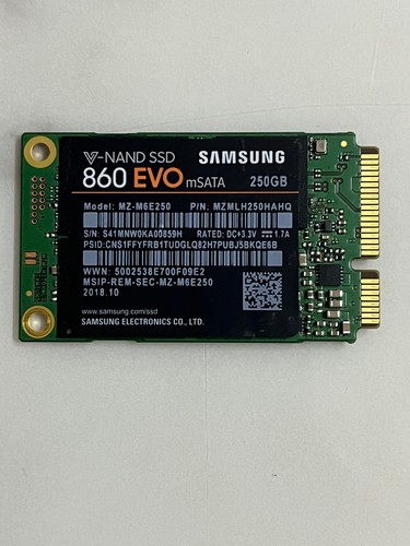 Samsung MZ-M6E250BW 860 EVO mSATA 250GB Solid State Drive For HP Lenovo Laptop - Photo 2/8