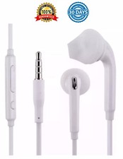 4-Pack Earphones Earbuds White Volume Mic 3.5mm Jack Fit Samsung Galaxy S5 S6 S7