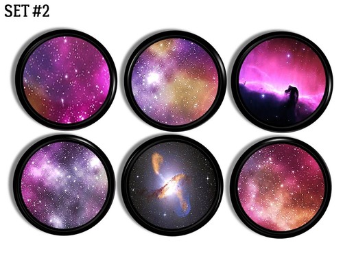 Mystical Galaxy Cabinet Knobs Nebulous Stars Drawer Pull Astronomy Cosmos Handle - Picture 6 of 7