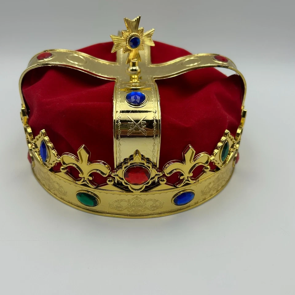 Juego de 2 Coronas Rey y Reina Conjunto Joyas Halloween Disfraz Accesorios Juego de Rol Foto 4 de 4