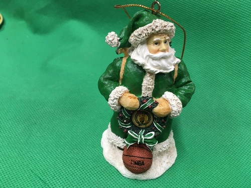 Boston Celtics  NBA 2001 The Memory Company Santa Christmas Hanging Ornament 