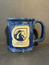 Sunset Hill Coffee Mug Blue Stoneware Iron Horse Environmental