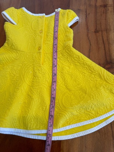 Janie And Jack Sunny Yellow Quilted Dress Bright Cheerful 18 24 Months READ - Picture 6 of 6
