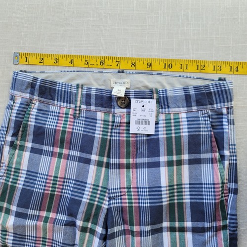 New! J Crew sz 10 Crewcuts Boys Gramercy Plaid Pink Blue Madras Shorts NWT AL850 - Picture 4 of 10